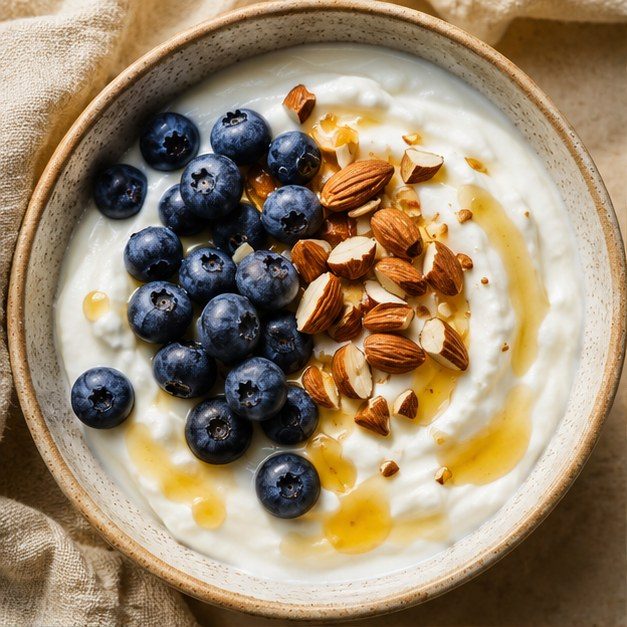 Start your day with a creamy Greek yogurt parfait layered with berries and a sprinkle of chia seeds for extra staying power.